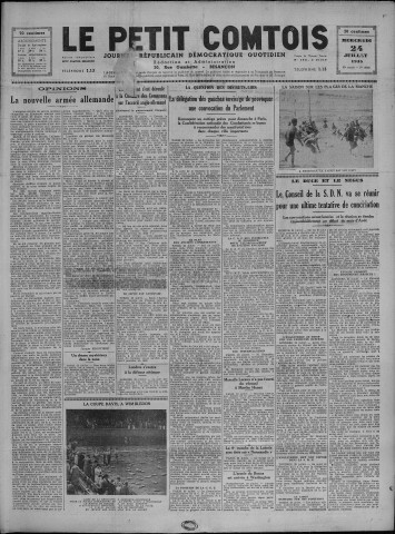 24/07/1935 - Le petit comtois [Texte imprimé] : journal républicain démocratique quotidien