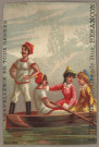 Avis de passage publicitaire de Chapellerie en tous genres, I. Franck, 35 Grande Rue, Besançon au verso et une image au recto (1 carte) (Série 706).