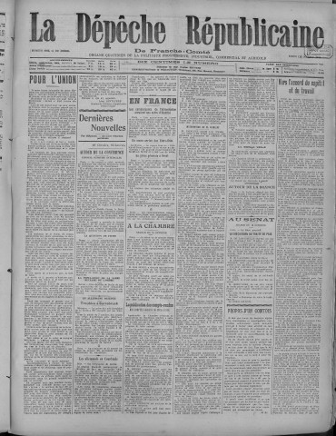 11/10/1919 - La Dépêche républicaine de Franche-Comté [Texte imprimé]