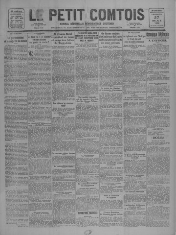 27/05/1932 - Le petit comtois [Texte imprimé] : journal républicain démocratique quotidien