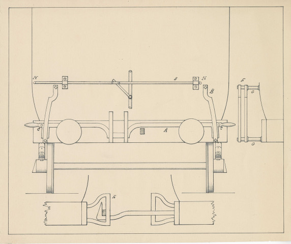 1954.6.19 - Plan d'un système d'accrochage de wagons mis au point par Joseph Lanfrey