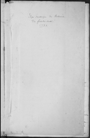 Ms Académie 46 - Trente-cinquième volume : année 1784. — Histoire