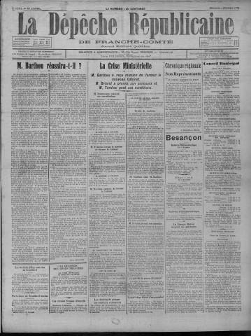 07/12/1930 - La Dépêche républicaine de Franche-Comté [Texte imprimé]