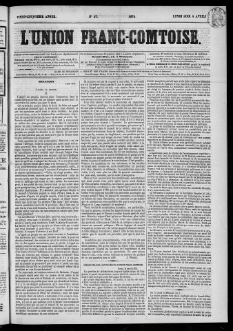 04/04/1870 - L'Union franc-comtoise [Texte imprimé]