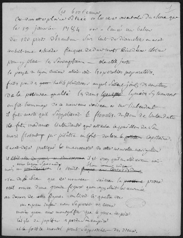 Ms Baverel 107 - « Tableau do Lyon », par l'abbé J.-P. Baverel