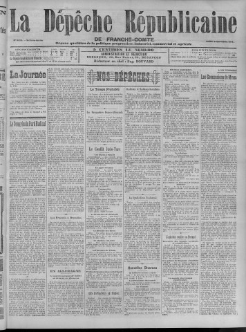 09/10/1911 - La Dépêche républicaine de Franche-Comté [Texte imprimé]
