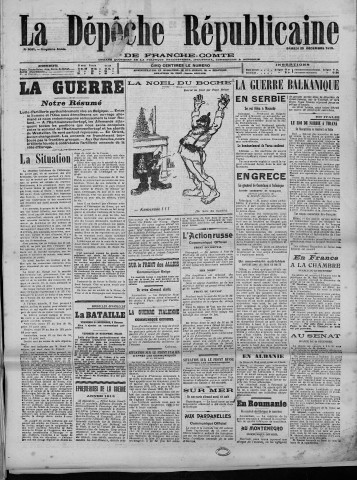25/12/1915 - La Dépêche républicaine de Franche-Comté [Texte imprimé]
