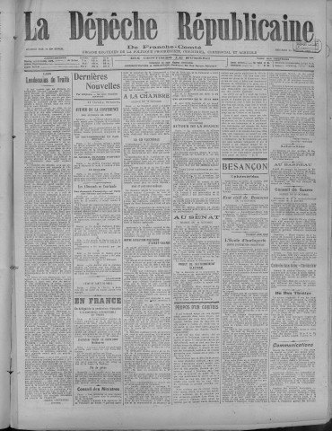 15/10/1919 - La Dépêche républicaine de Franche-Comté [Texte imprimé]