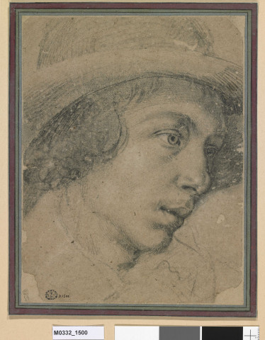 Portrait d'homme avec un chapeau à bords relevés