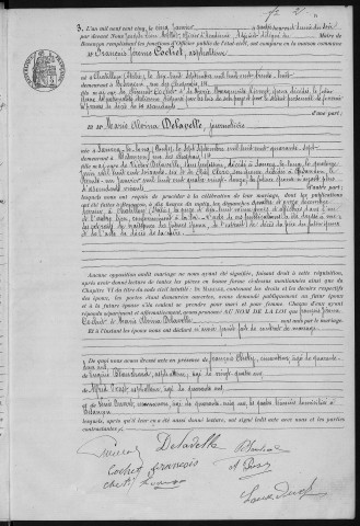 Registre des mariages, 1905