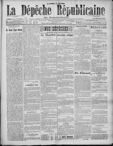 28/01/1926 - La Dépêche républicaine de Franche-Comté [Texte imprimé]