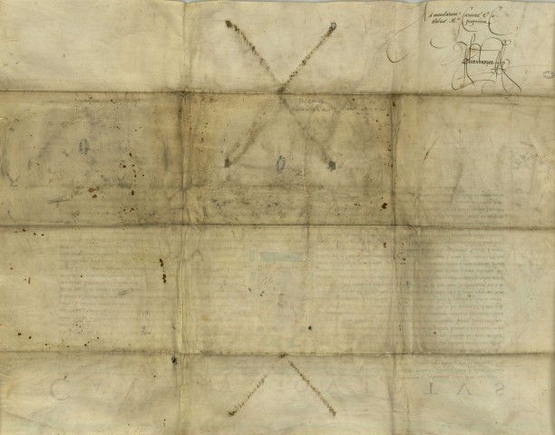 Ms Z 545 - Lettres de noblesse octroyées par l'empereur Charles Quint à Jean et Antoine Beerman. Metz, 21 juin 1544