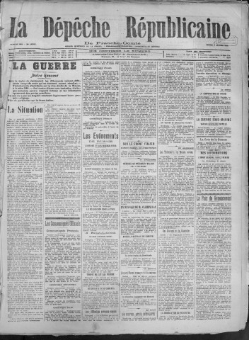 05/01/1918 - La Dépêche républicaine de Franche-Comté [Texte imprimé]