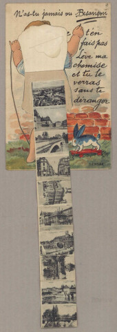 Carte postale fantaisie "N'as-tu jamais vu Besançon".