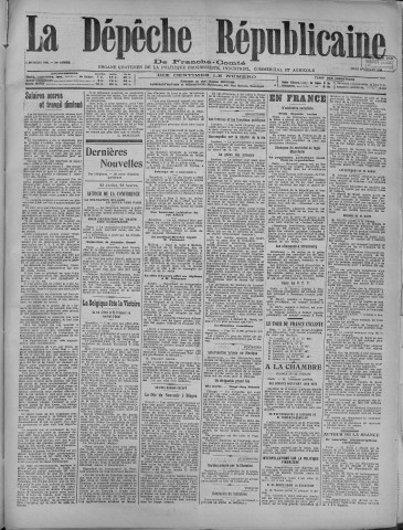 24/07/1919 - La Dépêche républicaine de Franche-Comté [Texte imprimé]