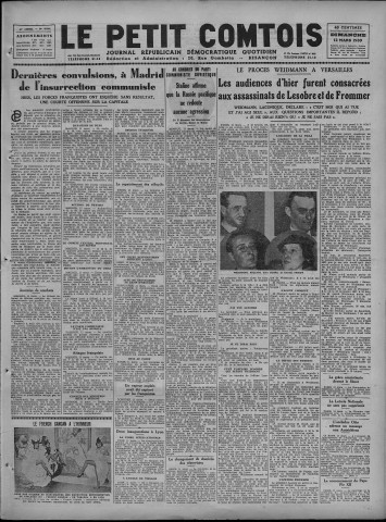 12/03/1939 - Le petit comtois [Texte imprimé] : journal républicain démocratique quotidien