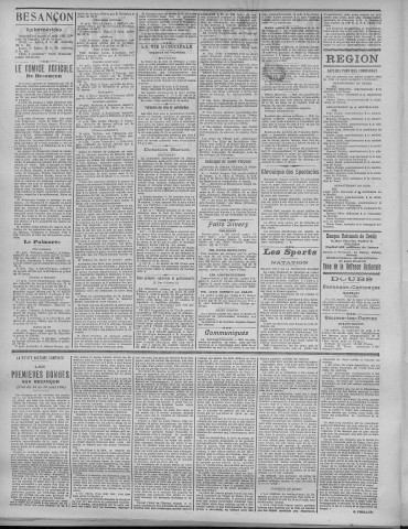 16/08/1921 - La Dépêche républicaine de Franche-Comté [Texte imprimé]