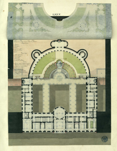 Plan d'un palais à Palerme / Pierre-Adrien Pâris , [S.l.] : [P.-A. Pâris], [1700-1800]