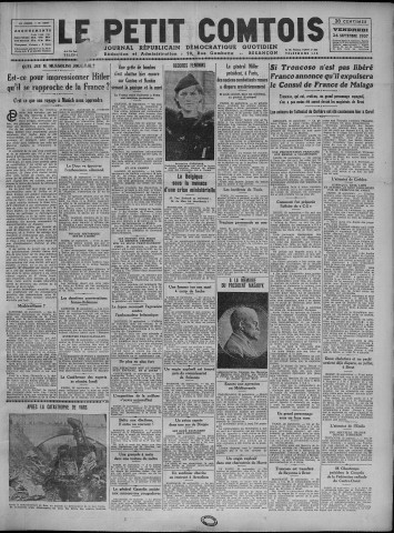 24/09/1937 - Le petit comtois [Texte imprimé] : journal républicain démocratique quotidien