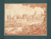 35 - Vue de la villa Farnèse, prise du Campo Vaccino , Rome, 1761