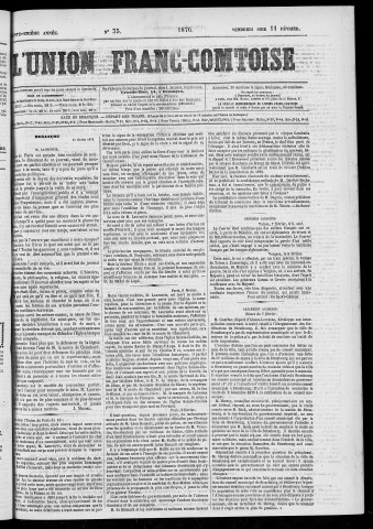 11/02/1876 - L'Union franc-comtoise [Texte imprimé]