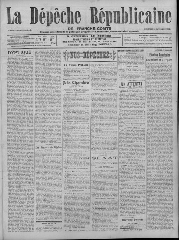 13/11/1912 - La Dépêche républicaine de Franche-Comté [Texte imprimé]