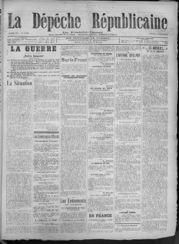 23/01/1918 - La Dépêche républicaine de Franche-Comté [Texte imprimé]
