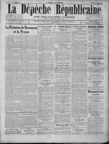 17/11/1931 - La Dépêche républicaine de Franche-Comté [Texte imprimé]