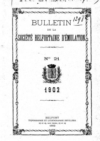 01/01/1902 - Bulletin de la Société belfortaine d'émulation [Texte imprimé]
