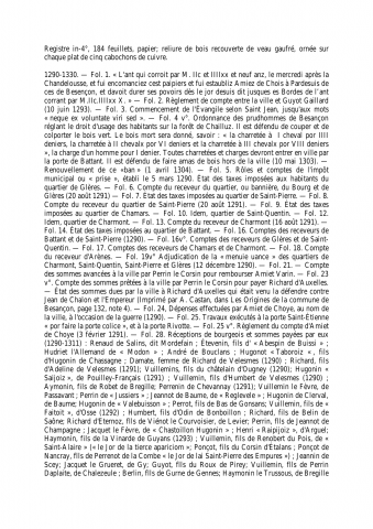 Registre des délibérations municipales 1290-1320