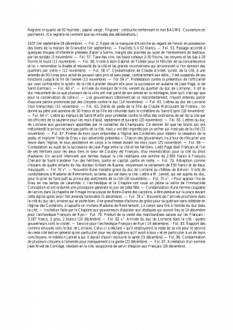Registre des délibérations municipales 1er septembre - 29 décembre 1637