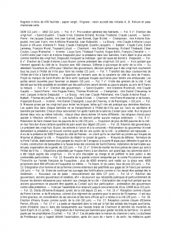 Registre des délibérations municipales 14 juin 1639 - 12 juin 1642