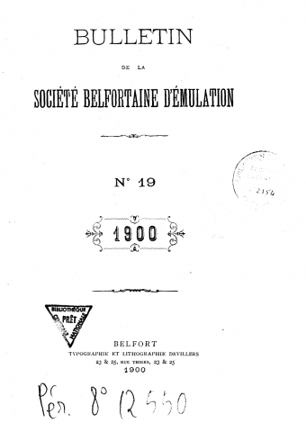 01/01/1900 - Bulletin de la Société belfortaine d'émulation [Texte imprimé]