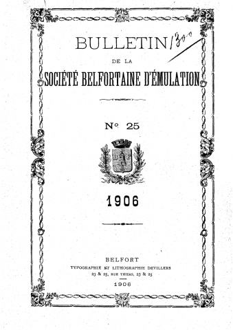 01/01/1906 - Bulletin de la Société belfortaine d'émulation [Texte imprimé]