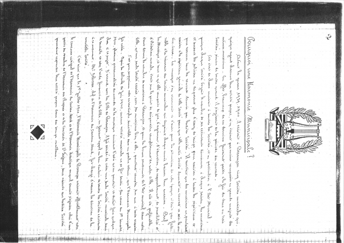 Historique de la création de l'orchestre d'harmonie (s.d.).